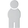 Hewi Universal targhetta bagno, uomini, 801.91.010 97, Universal grigio luce [Accessori Bagno > Targhette Bagno]
