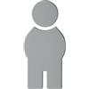 Hewi Universal targhetta bagno, uomini, 801.91.010 95, Universal grigio roccia [Accessori Bagno > Targhette Bagno]