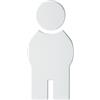 Hewi Universal targhetta bagno, uomini, 801.91.010 99, Universal bianco puro [Accessori Bagno > Targhette Bagno]