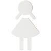 Hewi Universal targhetta bagno, donne, 801.91.020 99, Universal bianco puro [Accessori Bagno > Targhette Bagno]