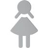 Hewi Universal targhetta bagno, donne, 801.91.020 95, Universal grigio roccia [Accessori Bagno > Targhette Bagno]