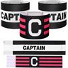 Sinbana 3pz Fasce Capitano Calcio, Bracciali Regolabili Traspiranti Fascia Capitano Sport Accessorio per Calcio Rugby Basket Giovani e Adulti