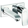 hansgrohe Metris Miscelatore monocomando lavabo ad incasso a parete con bocca erogazione 16.5 cm, bassa pressione, cromo, 31251000
