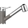 BLANCO WEGA-S II grigio vulcanico/cromato | alta pressione | con tubo estraibile | antiriflusso | cartuccia ceramica | qualità sicura dell'acqua e risparmio idrico