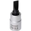 PROXXON 23739 2223739-Vaso 1/4 + Punta PL 5,5 mm, Nero