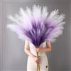 Larber 8 Pezzi 113CM Grande Pampas Decorative Artificiali Erba di Pampa XXL Pampa Artificiali Fiori Secchi per la Decorazione Boho del Salotto, Matrimoniale, Vaso, Camera da Letto (Viola Sfumato)