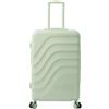 Totto - Valigia Rigida Media, Modello Bazy+, 43,5 x 69 x 26 cm, Capacità 64 L, Espandibile, Resistenza agli Urti, Ruote 360º, Maniglia Telescopica, Cinghie Interne, Lucchetto TSA, Colore Nebbia Prato