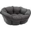 Ferplast Cesta-sofà Siesta Deluxe nera con rivestimento antracite - Set Tg. 4, L 61,5 x P 45 x H 21,5 cm
