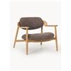 Westwing Collection Poltrona lounge in legno di quercia Rae