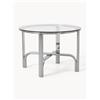Westwing Collection Tavolo rotondo con piano in vetro Neil, varie misure