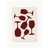 Poster and Frame Poster Tara Royle - Abstract Wine Glasses -