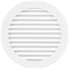 Steinberg14 Griglia di Aerazione Rotonda 125 mm - Griglie di Aerazione in Plastica Bianca - Serranda di Scarico dell'aria con flangia - Coperchio di Sfiato Interno a Parete e a Soffitto