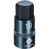QUARKZMAN Boccola Esagonale Ad Impatti 1/2 H19 (19mm) Metrica Lunghezza 2.2 Acciaio S2 6 Punte Per Adattatori Trapani A Batteria, Blu