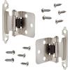 AERZETIX Set di 4 cerniere per mobili / 20 viti di fissaggio/colore argento