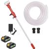 SWTHM Pompa acqua a batteria con 2 batterie da 4,5 Ah, 11000 giri/min, portata 2725 L/H, pompa sommersa portatile con indicatore della batteria e caricatore per giardino, piscina e barche