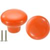 QUARKZMAN 2 Pacchetti Pomelli per Cassetti in Ceramica, Pomelli per Cassetti Rotondi, Pomelli Decorativi con Vite M4 x 25mm per Armadio Guardaroba, Arancione