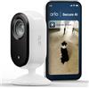 Arlo Essential 3 Indoor Telecamera per Cani/Bambini 2K, Sirena Allarme Casa, Sensore Di Movimento, Visione Notturna, Prova Inclusa Secure, Copriobiettivo Automatico, 1 Telecamera, Bianca