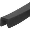 PATIKIL Bordo In Gomma, 5/16(9mm) x 6.6Piedi Lunghezza EPDM Profilo A U Protezione Bordo Guarnizione A Forma Di U Per 8-10mm Protezione Vetro Specchio, Nero (17x17mm)