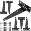 Guilinone 6 cerniere a T per carichi pesanti, pieghevoli con 36 viti, 100 mm, cerniere pieghevoli per porte in legno, cancelli da giardino, porte del capanno, finestre