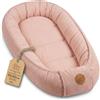 Totsy Baby Nido Neonato Riduttore Letto boucle 90x50 cm - Babynest Portatile per Culla Lettino Morbido Coccola Cocoon Bimbo Bimba Camera Neonati Rosa Velluto a coste