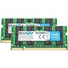 BRAINZAP RAM da 4 GB DDR2 SO-DIMM PC2-5300S 2Rx8 667 MHz 1,8 V CL5 - Memoria di memoria per laptop (2 X 2 GB)