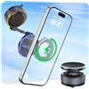 CloudValley Supporto Porta Cellulare Auto, Ricarica Wireless Magnetica 15W con Ventosa Suczione Vacuum Gel Nano Aggiornata, Regolabile 360° per Cruscotto/Parabrezza, Compatibile MagSafe iPhone 17-12