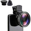 GBULTR Kit Obiettivi Fotografici 2 in 1 per Smartphone, Lente Grandangolare 0,45X e Macro 12,5X, Compatibile con iPhone, Samsung, e Altri Smartphone Android - Accessori Fotografici Mobili