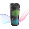 Bijoux - Cassa Audio Bluetooth Portatile con Microfono Incluso, PartySpeaker 100W, Effetti Luce LED, Compatibile con USB, Micro SD, AUX e Radio FM, Speaker per Feste, Karaoke, Musica e Allenamenti