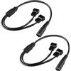 KUOQIY 2 Pezzi 35cm Spina di Alimentazione CC a Doppio Cavo Adattatore di Alimentazione Ventola PC a 3 Pin e 4 Pin, Cavo di Alimentazione per Ventola DC 5.5 x 2.1 mm a 3 pin o 4 pin