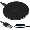 iwui Caricabatterie wireless da 20 W stazione di ricarica wireless Qi compatibile con iPhone 12/13/14/15/16/Samsung Galaxy S25/S24/S23/S22/S21, wireless ricarica rapida + cavo Type-C 1M