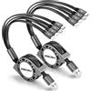 ASICEN Confezione da 2 cavi di ricarica multipli, 4 in 1 da 1,5 m, cavo di ricarica retrattile, cavo USB retrattile con porte iP/Type C/Micro USB per iPhone16/15/14/telefoni cellulari/Samasung e altro