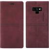 OKZone Cover per Samsung Galaxy Note 9, Cover a Libro Samsung Note 9, Custodia in Pelle Samsung Note 9 Magnetica [Portafoglio] Custodia Silicone TPU Antiurto,Funzione Supporto Slot Schede (Rosso)