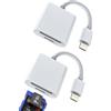 HOYULLI Adattatore Lettore Scheda SD(2 Pack)per IPhone 14 Reader Card Micro SD 2in1 Cavo Fotografica Memoria Per Apple MFI Certified Chiavetta Esterna Porta Connettore Fotocamera TF Carte Trasferire Per iPad