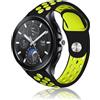 PaceBid 22mm Cinturino per Xiaomi Watch S5 46mm/S4 47mm/S4 Sport/S3/S1 Pro/S1 Active, Silicone Sportivo Cinturini di ricambio per Xiaomi Redmi Watch 5 Active/5 Lite/Watch5/Watch2/2 Pro (Nero/Giallo)