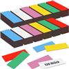 Partideal 120 etichette magnetiche scrivibili, 75 x 25 mm, etichette magnetiche colorate riutilizzabili, per lavagne bianche, frigoriferi