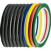 REBECCAGIBSON 10pcs Nastro Per Lavagna Bianca,Nastro Grafico Per Grafici,Autoadesivo Multicolore,3mmx50m Per Lavagna, Nastro Adesivo Per Ufficio,scuola, Marcatura
