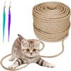 Kulamo Corda in Sisal per Albero Tiragraffi da 9 mm, 10m Corda per Tiragraffi Filo Naturale, per Ricambi Tiragraffi, Accessori Gatti, Casa Decorazione, Decorazione Giardino e Artigianato (50m,9mm) (10m,9mm)