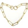 Joyzan Collare a Catena Per Cane, Collari Cani Colletti Prova di Masticazione Oro Collar Semistrozzo In Metallo Resistente Cane Piccola Media Grande Allenamento Piedi Addestramento Controllo Sicurezza