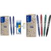 PILOT Frixion Clicker Set: 2 Penne a Sfera, 6 Ricariche, 1 Cancellino Remover e 4 Penne a Scomparsa Cancellabili Con Inchiostro Termosensibile