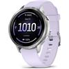 Garmin Venu 4 - 41 mm Silver con cinturino in silicone Periwinkle (010-03013-01)