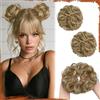 Sofeiyan 2PCS chignon finto per capelli,Ondulato Chignon Finto per Capelli con Elastico,Sintetica Coda di Posticci per Capelli per Donne,Miscela Di Biondo Scuro E Biondo
