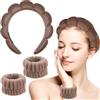 Sibba Set di fasce per capelli in spugna per lavare il viso, fasce per il trucco per donne e ragazze, cura della pelle, rimozione del trucco, lavaggio spa, yoga, sport, doccia, fascia per capelli in
