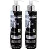 abril et nature - Maschera Antigiallo Professionale Black Carbon - Tonalizzante Capelli Biondi Freddo - Per Capelli Grigi, Biondi e Decolorati - Carbone Attivo Esfoliante - 200 ml (Confezione da 2)