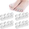 Sibba 4 separatori per dita dei piedi in gel, separatori per pedicure, divisori per unghie ripetibili e lavabili, per uomini e donne, distanziatori per unghie in gel per unghie, applicazione per