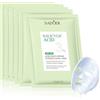 Dongcill Maschera Viso in Tessuto Esfoliante da 6 pezzi, Maschera Idratante Viso, Contiene acido salicilico e niacinamide, Indicata per Pelle Spenta ed Opaca, per una Pelle Sana e Luminosa, 25g