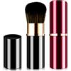 Sibba 2 Pezzi Mini Pennello per Trucco, Pennello per Labbra Portatile da Viaggio Pennello per Labbra Pennello per Fondotinta in Polvere Piccolo Set di Pennelli per Trucco Cosmetico Viso Retrattile