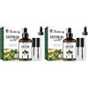 Kanzy Olio di Ricino per Ciglia e Sopracciglia 50ml Olio di Ricino per Capelli, Unghie, Pelle e Barba Castor Oil con Set di Pennelli (Confezione da 2)