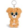 NICI Glubschis Cane Lollidog 9 cm, con Grandi Occhi Glitterati, Peluche con Portachiavi, 46312, Cranberry