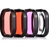 YALLSAME Filtro Immersione per GoPro Hero 13 12 11 10 9 8 Nero Custodia Ufficiale (Rosso, Snorkel Rosso, Macro) Ideale per GoPro 13 12 11 10 9 8 Immersioni/Snorkeling/Fotografia Subacquea