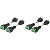 kwmobile 4x Adattatore Jack 3 poli Terminal Block - Set 2x Adattatori audio jack 3,5 mm maschio e femmina - Connettore 3.5 mm 3 Pin - fissaggio a vite (Confezione da 2)